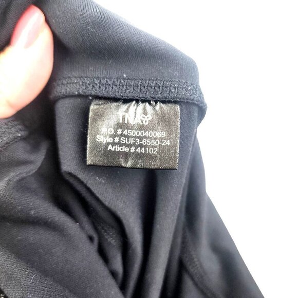 Aritzia TNA Black Tights Leggings Bright Stripes Crop Leg Small - Picture 10 of 10